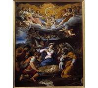 ZHAOSHAN Famoso Stampa Artistica Poster Stampa Pintura de la Adoración de los pastores de Annibale Carracci per la Decorazione Domestica dell'ufficio 60x90cm