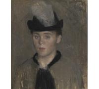 ZHAOSHAN Famoso Stampa Artistica Poster Stampa Retrato de Ida Islested Boceto de Vilhelm Hammershoi per la Decorazione Domestica dell'ufficio 60x90cm
