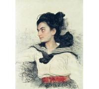 ZHAOSHAN Famoso Stampa Artistica Poster Stampa Retrato de María Lowenfeld por Il'ya Repin per la Decorazione Domestica dell'ufficio 60x90cm