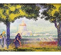ZHAOSHAN Famoso Stampa Artistica Poster Stampa Vista de la Iglesia de Santa Maria Degli Angeli cerca de Asís por Henri Edmond Cross per la Decorazione Domestica dell'ufficio 60x90cm
