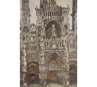 ZHAOSHAN Famoso Tela graffiti Artistiche Tela Armonía vespertina de la catedral de Rouen en marrón de Claude Monet per la Decorazione Domestica dell'ufficio 60x90cm
