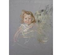 ZHAOSHAN Famoso Tela graffiti Artistiche Tela Bebé y perro de Jacques Emile Blanche per la Decorazione Domestica dell'ufficio 60x90cm