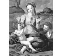 ZHAOSHAN Famoso Tela graffiti Artistiche Tela Dama y Niño con San Juan de Agnolo Bronzino per la Decorazione Domestica dell'ufficio 60x90cm