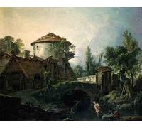 ZHAOSHAN Famoso Tela graffiti Artistiche Tela el molino de viento de François Boucher per la Decorazione Domestica dell'ufficio 60x90cm
