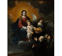 ZHAOSHAN Famoso Tela graffiti Artistiche Tela el Niño Jesús repartiendo el pan a los peregrinos de Bartolomé Esteban Murillo per la Decorazione Domestica dell'ufficio 60x90cm