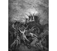 ZHAOSHAN Famoso Tela graffiti Artistiche Tela El paraíso perdido de los ángeles rebeldes de Gustave Dore per L'arredamento del Soggiorno 60x90cm