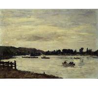ZHAOSHAN Famoso Tela graffiti Artistiche Tela el Sena cerca de Rouen por Eugene Louis Boudin per L'arredamento del Soggiorno 60x90cm