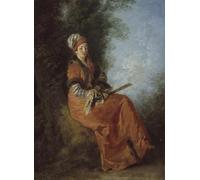 ZHAOSHAN Famoso Tela graffiti Artistiche Tela el soñador de Jean Antoine Watteau per L'arredamento del Soggiorno 60x90cm