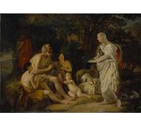 ZHAOSHAN Famoso Tela graffiti Artistiche Tela Erminia y los pastores de Karl Pavlovich Bryullov per L'arredamento del Soggiorno 60x90cm