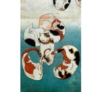 ZHAOSHAN Famoso Tela graffiti Artistiche Tela Gatos de la serie Octopus que forman caracteres escritos por Utagawa Kuniyoshi per la Decorazione Domestica dell'ufficio 60x90cm