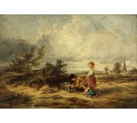 ZHAOSHAN Famoso Tela graffiti Artistiche Tela Hampstead Heath la trampa para de William Muller per L'arredamento del Soggiorno 60x90cm