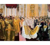 ZHAOSHAN Famoso Tela graffiti Artistiche Tela la boda del zar Nicolás II y la princesa Alix de Hesse-Darmstadt de Laurits Regner Tuxen per L'arredamento del Soggiorno 60x90cm
