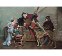 ZHAOSHAN Famoso Tela graffiti Artistiche Tela La canción del juglar de Louis Robert belleuse per la Decorazione Domestica dell'ufficio 60x90cm