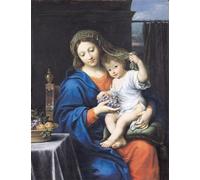 ZHAOSHAN Famoso Tela graffiti Artistiche Tela la Virgen de las Uvas de Pierre Mignard per L'arredamento del Soggiorno 60x90cm