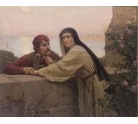ZHAOSHAN Famoso Tela graffiti Artistiche Tela L'appuntamento Segreto Edmund Blair Leighton per la Decorazione Domestica dell'ufficio 60x90cm