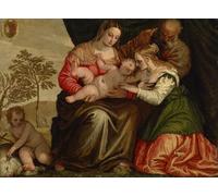 ZHAOSHAN Famoso Tela graffiti Artistiche Tela Las bodas místicas de Santa Catalina de Paolo Veronese per L'arredamento del Soggiorno 60x90cm