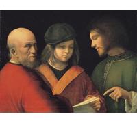 ZHAOSHAN Famoso Tela graffiti Artistiche Tela Las tres edades del hombre leyendo una canción de Giorgione Da Castelfranco per L'arredamento del Soggiorno 60x90cm