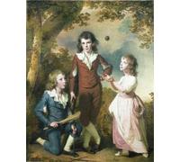 ZHAOSHAN Famoso Tela graffiti Artistiche Tela Los hijos de Hugh y Sarah Wood de Swanwick Derbyshire por Wright of Derby per la Decorazione Domestica dell'ufficio 60x90cm