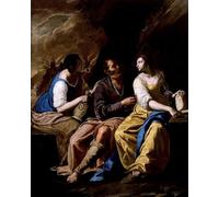 ZHAOSHAN Famoso Tela graffiti Artistiche Tela Lot y sus hijas de Artemisia Gentileschi per la Decorazione Domestica dell'ufficio 60x90cm