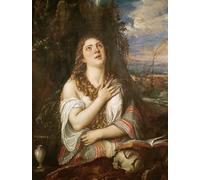 ZHAOSHAN Famoso Tela graffiti Artistiche Tela María Magdalena en Penitencia de Tiziano Vecelli per la Decorazione Domestica dell'ufficio 60x90cm