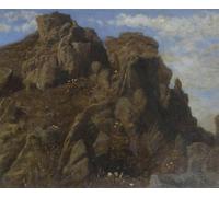 ZHAOSHAN Famoso Tela graffiti Artistiche Tela Mewstone Rock Dartmouth por Sir William Blake Richmond per L'arredamento del Soggiorno 60x90cm