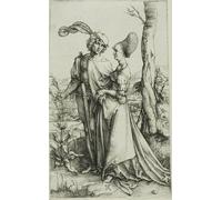 ZHAOSHAN Famoso Tela graffiti Artistiche Tela pareja amenazada de muerte de Albrecht Dürer per la Decorazione Domestica dell'ufficio 60x90cm