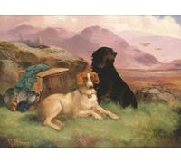 ZHAOSHAN Famoso Tela graffiti Artistiche Tela Perros de caza de Robert Cleminson per la Decorazione Domestica dell'ufficio 60x90cm
