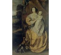 ZHAOSHAN Famoso Tela graffiti Artistiche Tela Reina Enriqueta María deVan Dyck per la Decorazione Domestica dell'ufficio 60x90cm
