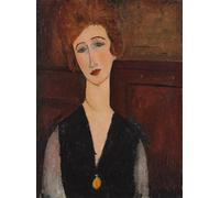 ZHAOSHAN Famoso Tela graffiti Artistiche Tela Retrato de una mujer de Amedeo Modigliani per L'arredamento del Soggiorno 60x90cm