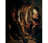 ZHAOSHAN Famoso Tela graffiti Artistiche Tela San el carpintero de Georges De La Tour per L'arredamento del Soggiorno 60x90cm