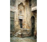 ZHAOSHAN Famoso Tela graffiti Artistiche Tela un patio en el cairo por walter frederick roofe tyndale per L'arredamento del Soggiorno 60x90cm