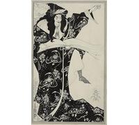 ZHAOSHAN Famoso Tela graffiti Artistiche Tela Virgilio el Hechicero de Aubrey Beardsley per la Decorazione Domestica dell'ufficio 60x90cm