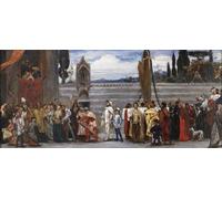 ZHAOSHAN Poster D'epoca Parete Boceto para la célebre dama de Cimabue es llevada en procesión por las calles de Florencia por Lord Frederick Leighton per la Decorazione Domestica dell'ufficio 60x90cm