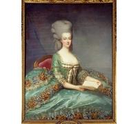 ZHAOSHAN Poster D'epoca Parete Immagine del Muro Retrato de María Antonieta Reina de Francia Este retrato fue realizado por Francois Hubert Drouais per la Decorazione Domestica dell'ufficio 60x90cm