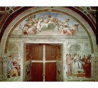 ZHAOSHAN Stampa Artistica Poster Stampa las virtudes judiciales Papa Gregorio Ix aprobando las Decretales del Vaticano por Raffaello Sanzio Raphael per la Decorazione Domestica dell'ufficio 60x90cm