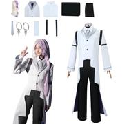 ZHAOSJ Anime Bungo Stray Dogs Costume Cosplay Personaggio Sigma Fancy Dress Up con Parrucca Abiti Uniformi da Donna Set Completo Festa di Carnevale di Halloween