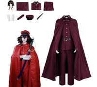 ZHAOSJ Anime Bungo Stray Dogs Costume Cosplay Personaggio Suehiro Tecchou Fancy Dress Up con Parrucca Donna Abiti Uniformi Set Completo Festa di Carnevale di Halloween