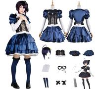 ZHAOSJ Anime Love Chunibyo Other Delusions Costumi Cosplay Ruolo Takanashi Rikka Abiti Uniformi con Parrucca Set Completo Halloween Carnevale Festa in Maschera per Donne e Ragazze