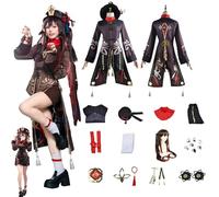 ZHAOSJ Game Genshin Impact Cosplay Costumi Ruolo HU Tao Cosplay Uniforme Abiti con Parrucca Set Halloween Carnival Party Fancy Vesti