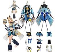 ZHAOSJ Game Genshin Impact Cosplay Costumi Ruolo Kirara Cosplay Uniforme Outfit con parrucca Set Halloween Carnival Party Fancy Vesti