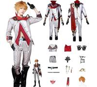 ZHAOSJ Game Genshin Impact Cosplay Costumi Ruolo Tartaglia Cosplay Uniforme Abiti con Parrucca Set Halloween Carnival Party Fancy Vesti