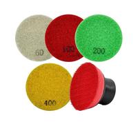 ZHaotn 4 pezzi di tamponi lucidanti diamantati elettrodeposti da 50 mm, dischi abrasivi for granito e marmo, mini lucidatrice for pietra e giada da 2 pollici