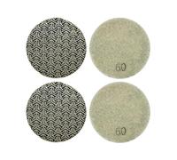 ZHaotn 4 pezzi di tamponi lucidanti diamantati elettrodeposti da 50 mm, dischi abrasivi for granito e marmo, mini lucidatrice for pietra e giada da 2 pollici