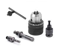 ZHaotn Adattatore for mandrino filettato da 1,5-13 mm, convertitore da 1/2"-20UNF, adattatore a cambio rapido, chiave a percussione esagonale da 1/4" SDS, biella