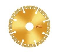 ZHaotn Lama for sega diamantata gialla brasata sotto vuoto da 4,5 pollici, acciaio, metallo, pietra, ghisa, rinforzo, alluminio, utensile elettrico multiuso