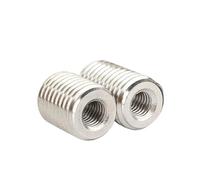 ZHaotn M2 M2.5 M3 M4 M5 M6 M8 M10 M12 M14 M16 304 Adattatore for filettatura interna ed esterna in acciaio inossidabile, inserto for dadi, manicotto convertitore for dadi