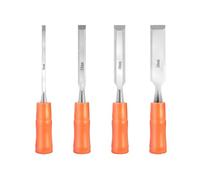 ZHaotn Set di 4 scalpelli for intaglio del legno in acciaio al carbonio, utensili for la lavorazione del legno, 6/12/18/24 mm, scalpelli piatti for falegnameria, coltelli for falegnameria.