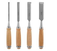 ZHaotn Set di 4 scalpelli for legno affilati in acciaio al cromo-vanadio con manici in faggio, strumenti ergonomici