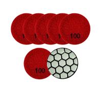 ZHaotn Set di 7 mini tamponi lucidanti diamantati da 50 mm, dischi abrasivi in resina for granito, marmo, lucidatrice flessibile for pietra da 2 pollici