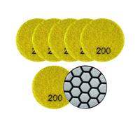 ZHaotn Set di 7 mini tamponi lucidanti diamantati da 50 mm, dischi abrasivi in resina for granito, marmo, lucidatrice flessibile for pietra da 2 pollici